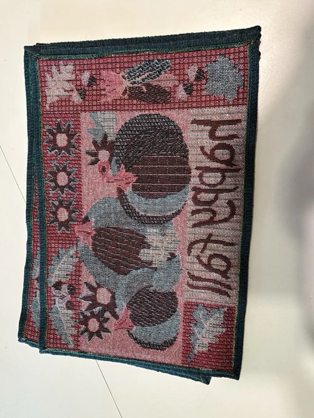 4 Tapestry Cloth Dinner Party Placemats Fall Pumpkin Sunflower Table Setting